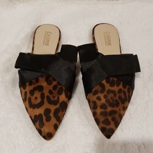 Catherine Malandrino leopard mules
